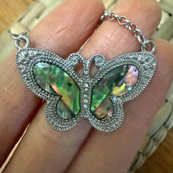 Y2K Silver Butterfly Necklace - Picture 3 of 5